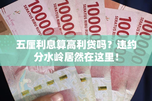 武汉五厘利息算高利贷吗？违约分水岭居然在这里！