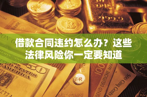 武汉借款合同违约怎么办？这些法律风险你一定要知道