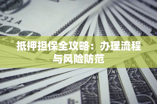 武汉抵押担保全攻略：办理流程与风险防范